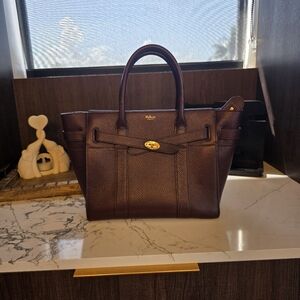 Authentic Mulberry Oxblood Zipped Bayswater